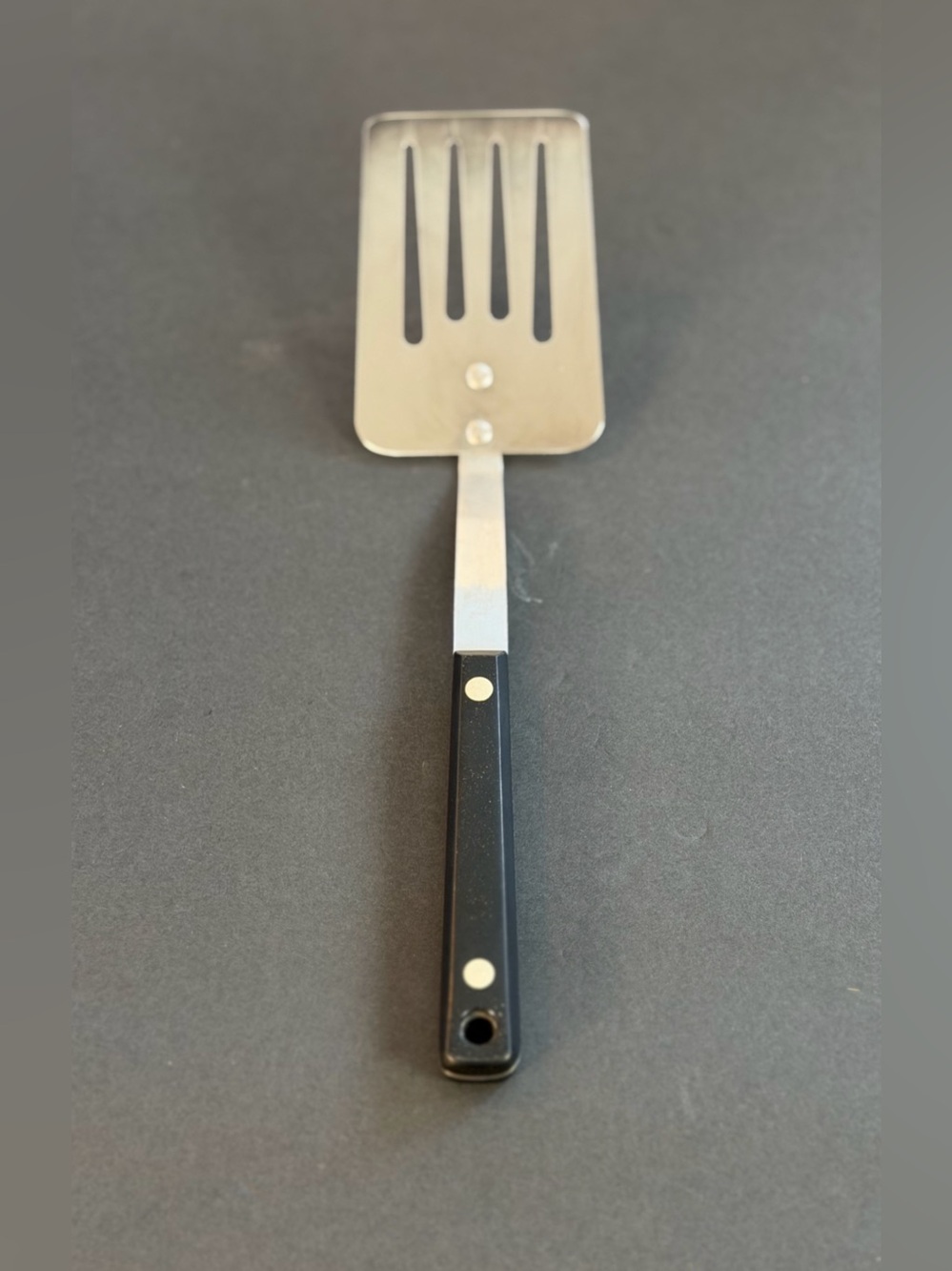 Vintage Flint Arrowhead Stainless Vanadium Slotted Short Spatula/Turner/Flipper